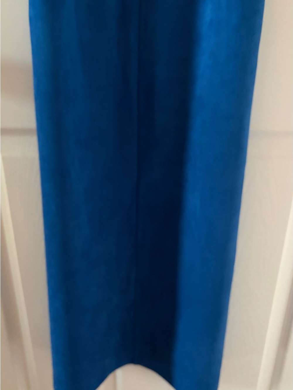 Zara Removable Strap Cobalt Blue Faux Suede Maxi Dress Size Medium NWT - Picture 10 of 14
